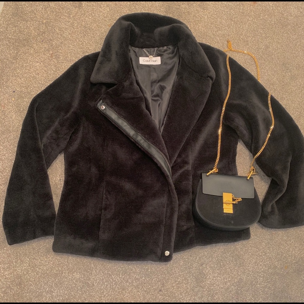 Calvin Klein Faux Fur Jacket - XL BNWOT